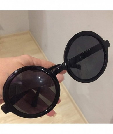 Goggle Vintage Small Round Sunglasses Women Men Classic Retro Coating Sun Glasses Driving Eyewear Black Red - Green - C1199CL...