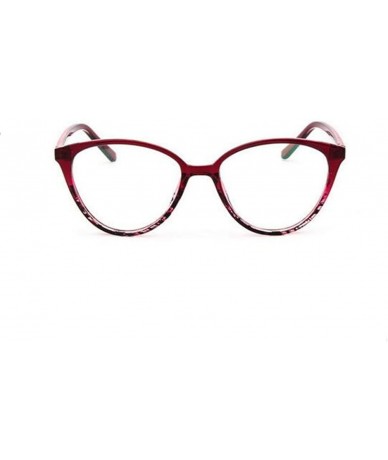 Rimless Women Cat Eye Eyeglasses Frame Optical Myopia Men Eye Glasses Frame - Red - C3182ZN6RM6 $18.14