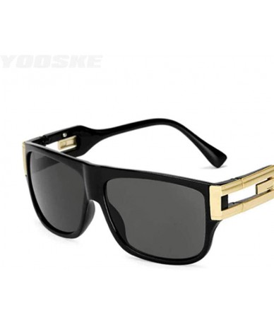 Aviator Retro Sunglasses Men Vintage Brand Designer Sun Glasses Male Celebrity C1black - C5tea - CC18XQYAAQK $18.80