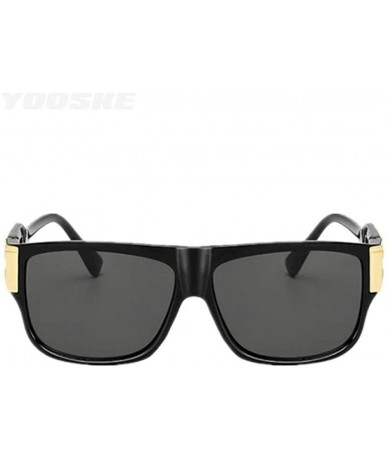 Aviator Retro Sunglasses Men Vintage Brand Designer Sun Glasses Male Celebrity C1black - C5tea - CC18XQYAAQK $18.80