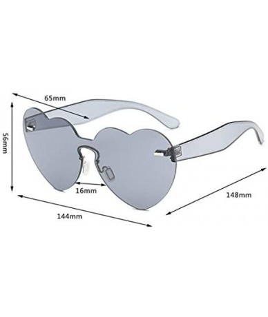 Goggle Rimless Oversized Sunglasses For Women Ladies Clear Sun Glasses Retro Vintage Eyeglass Female Shades - 6 - CO18Y5DI2W6...