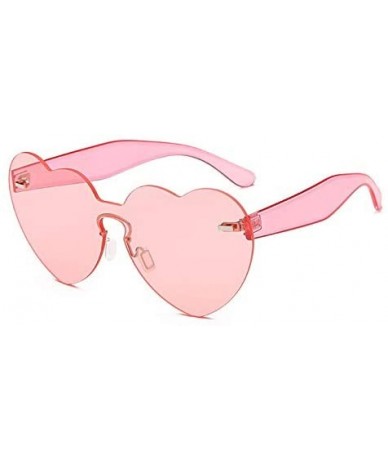 Goggle Rimless Oversized Sunglasses For Women Ladies Clear Sun Glasses Retro Vintage Eyeglass Female Shades - 6 - CO18Y5DI2W6...