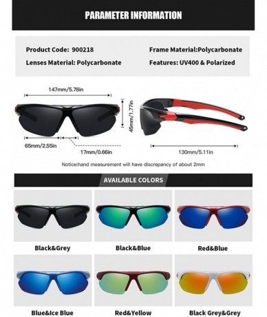 Sport Polarized Sports Sunglasses Cycling Driving Fishing Glasses with 6 Interchangeable Lenses - Red Yellow - C218RNK3GK4 $2...