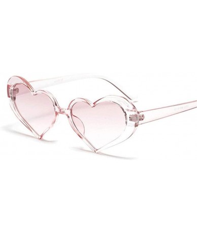 Aviator Heart Sunglasses Women Fashion Retro Transparent Lens Design Pink Sun Pink - Leopard - C018YLZUG8K $16.62