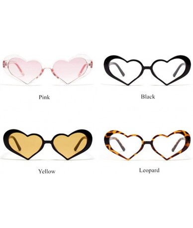 Aviator Heart Sunglasses Women Fashion Retro Transparent Lens Design Pink Sun Pink - Leopard - C018YLZUG8K $16.62