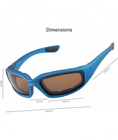 Round Polarized Motorcycle & Fishing Floating Sports Wrap Sunglasses - Blue - C412IS19WQH $43.32