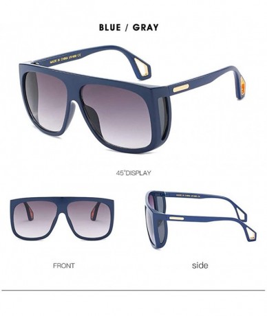 Square Square Sunglasses Luxury Glasses Oversized - Blue - CV18SWESRLT $24.15