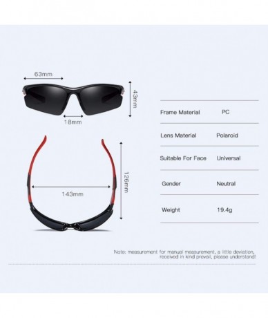 Sport Outdoor riding Polarized Sunglasses Sports Glasses dazzling windbreak Sunglasses - B - C518QCC86KS $59.87