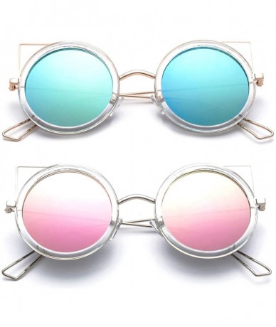 Oversized Karina" - New Cateye Design Fashion Sunglasses Translucent Unique Oversized Sunglasses for Women - C3184YZ7H60 $28.63