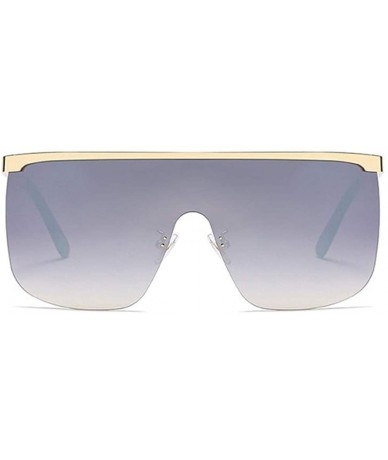 Goggle Oversized Sunglasses Fashion Glasses - C4 Silver Gray - C6198K8TEN3 $29.34