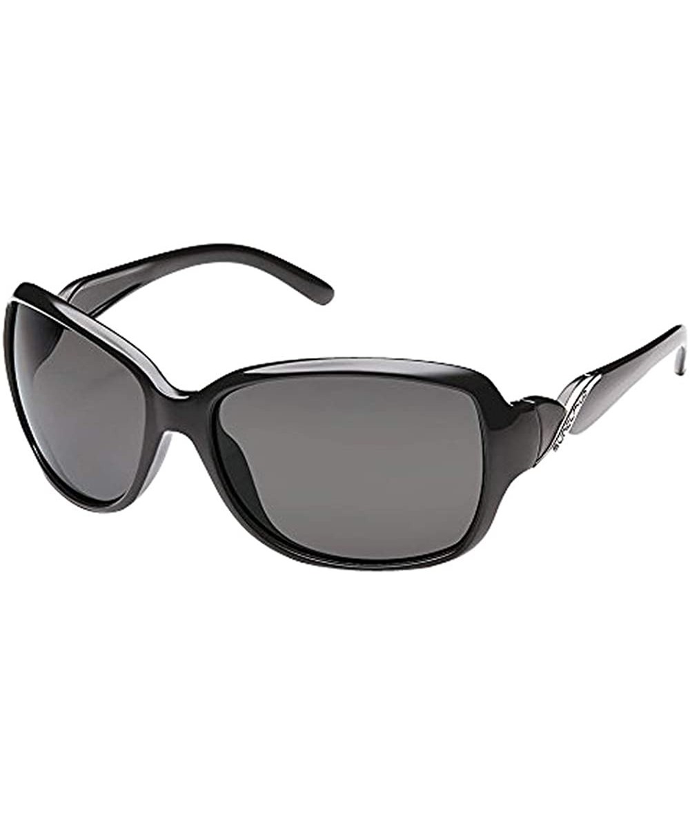 Square Optics Weave Women's Sunglasseses - Black - C8128XQOPSR $95.24