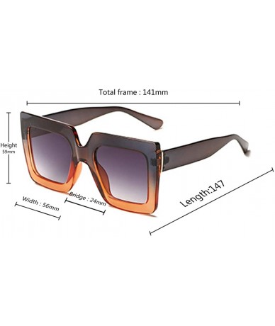 Sport Men and women Sunglasses Two-tone Big box sunglasses Retro glasses - Blue Purple - CM18LL0QT2N $18.83