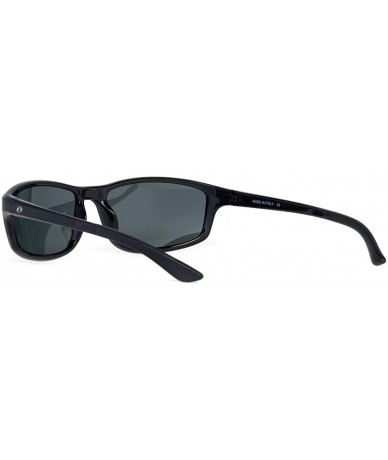 Oversized Corning glass lens sunglasses for men & Women italy made polarized option - Black/Grey Lens - CD18NQYE08X $85.63