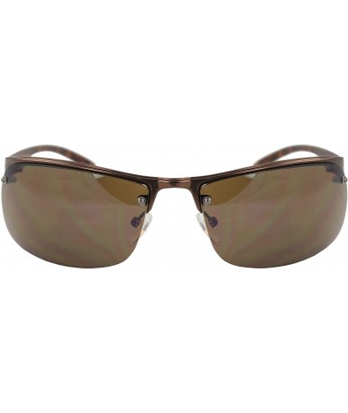 Semi-rimless Semi-Rimless Sunglasses Brown Leopard Frame Brown Lenses . - CQ1108HW32F $17.63