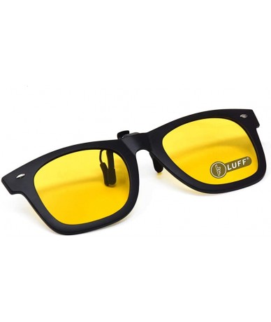 Shield Polarization Clip-On Sunglasses Clips Flip up Myopic Sunglasses for Outdoor - Night - CN18W5G8Q85 $28.37