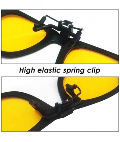 Shield Polarization Clip-On Sunglasses Clips Flip up Myopic Sunglasses for Outdoor - Night - CN18W5G8Q85 $28.37