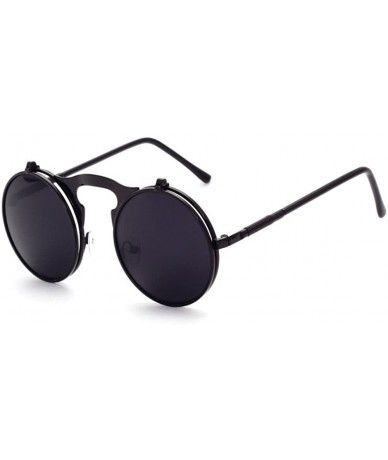 Round Vintage punk Round Metal Sunglass Mens Womens - C2 - CM18D9DM4RQ $19.20