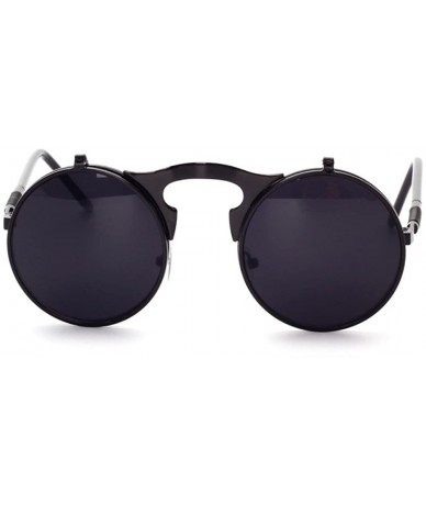 Round Vintage punk Round Metal Sunglass Mens Womens - C2 - CM18D9DM4RQ $19.20