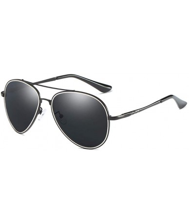 Aviator Polarized Sunglasses coated inside men's driving glasses with double-ring silk toad glasses - A - CA18QS0EEIE $66.90