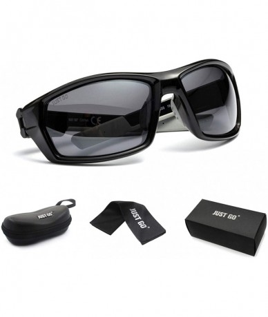 Sport Men's Polarized Lens Sports Sunglasses - Black Frame Gray Lenses - C718EHRX306 $20.49