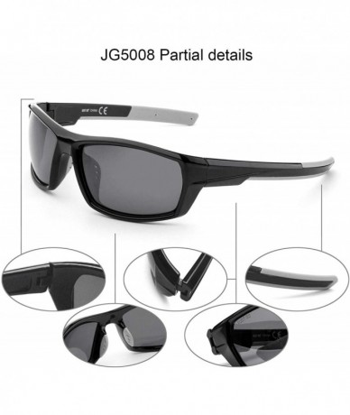 Sport Men's Polarized Lens Sports Sunglasses - Black Frame Gray Lenses - C718EHRX306 $20.49