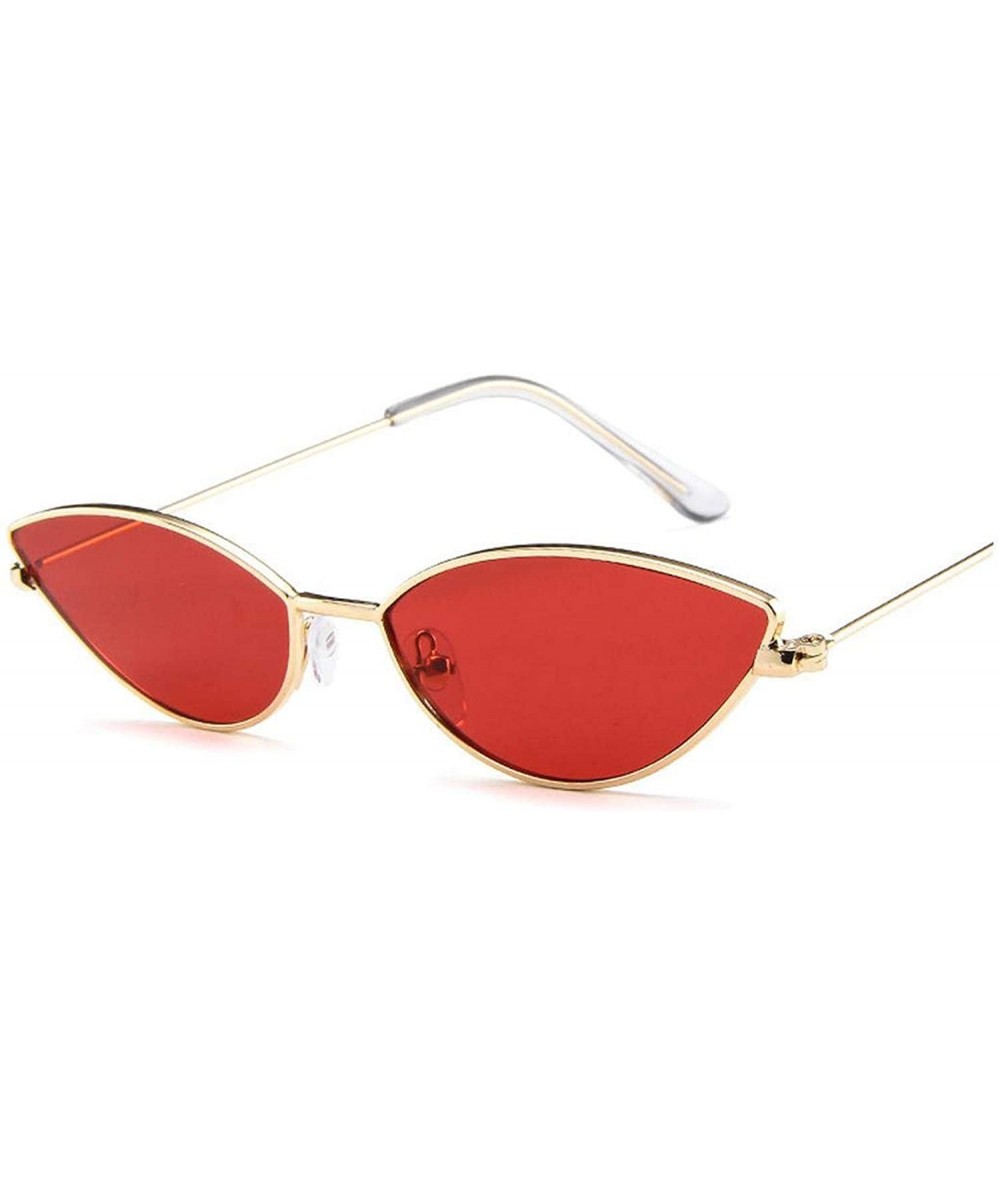 Cat Eye Cute Sexy Cat Eye Sunglasses Women Metal Frame Fashion Vintage Gradient Sun Glasses UV400 Shades - Red - CR197A203EN ...