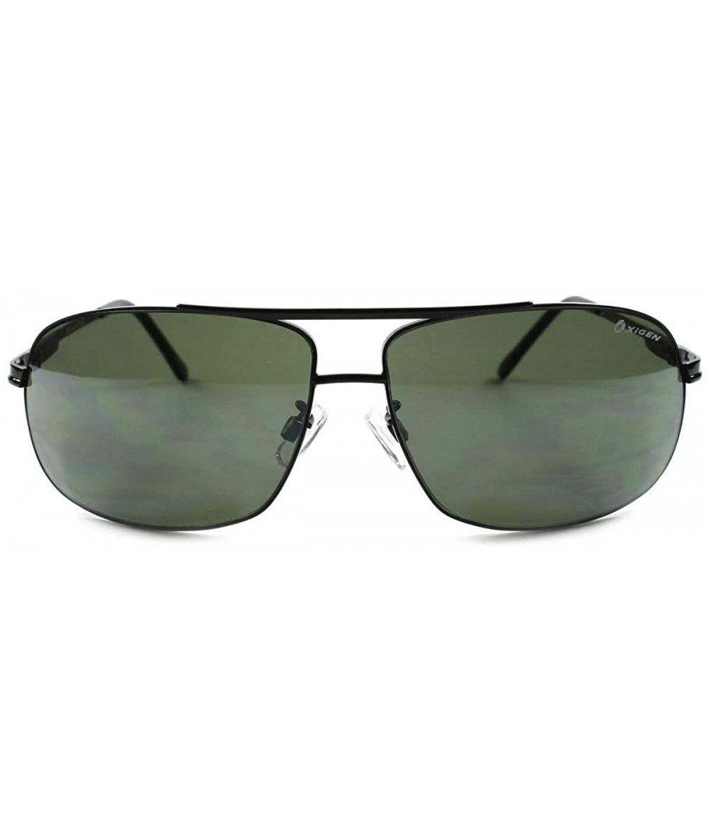 Aviator Fashion Hip Rectangle High-End Modern Stylish Dapper Sunglasses - Green - C118X2X4S8E $18.90