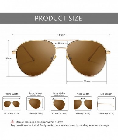 Round Women's Lightweight Oversized Aviator Sunglasses - Mirrored Polarized Lens - CW196INRTMW $31.73