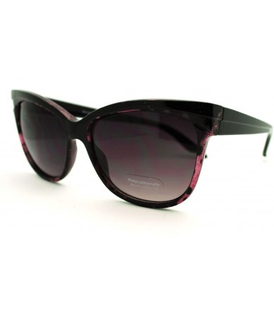 Square Square Cateye Sunglasses Womens Chic and Stylish Eyewear - Purple - CC11ED6ZRSJ $18.95