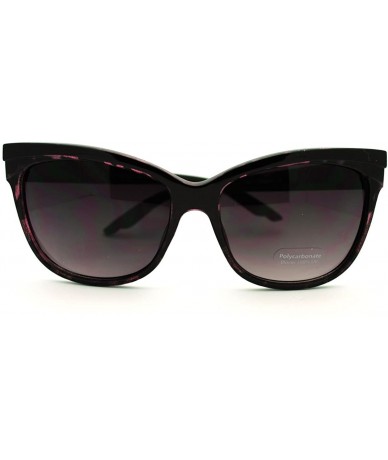 Square Square Cateye Sunglasses Womens Chic and Stylish Eyewear - Purple - CC11ED6ZRSJ $18.95