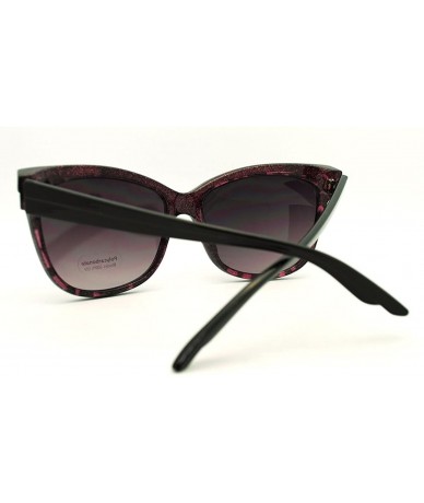 Square Square Cateye Sunglasses Womens Chic and Stylish Eyewear - Purple - CC11ED6ZRSJ $18.95