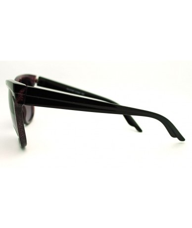 Square Square Cateye Sunglasses Womens Chic and Stylish Eyewear - Purple - CC11ED6ZRSJ $18.95