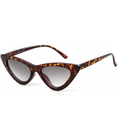 Oval Retro Vintage Cateye Sunglasses for Women Clout Goggles Plastic Frame Glasses - Tortoise Sunglasses - CL188ATU02R $19.76