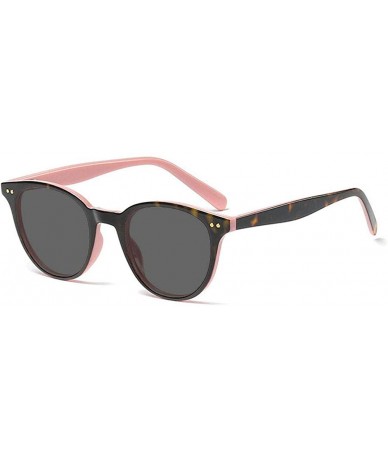 Round Retro rice nail round frame ladies photochromic spring leg frame mirror - C418Y6YA884 $35.66