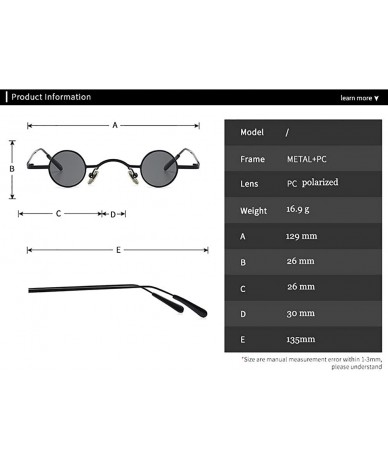 Round Small Round Sunglasses-Shade Glasses Slender Metal Frame-Punk Fashion Goggle - D - C0190EDDIZ6 $59.69