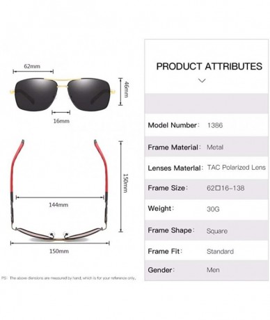 Aviator Polarized sunglasses Men's box Sunglasses driving glasses - B - CF18QR76STN $64.89