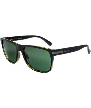 Square Polarized Sunglasses F-4252 Large square two-tone frame metal decor in temple - Brown Tortoise Green - CO18KCQAXUC $75.01