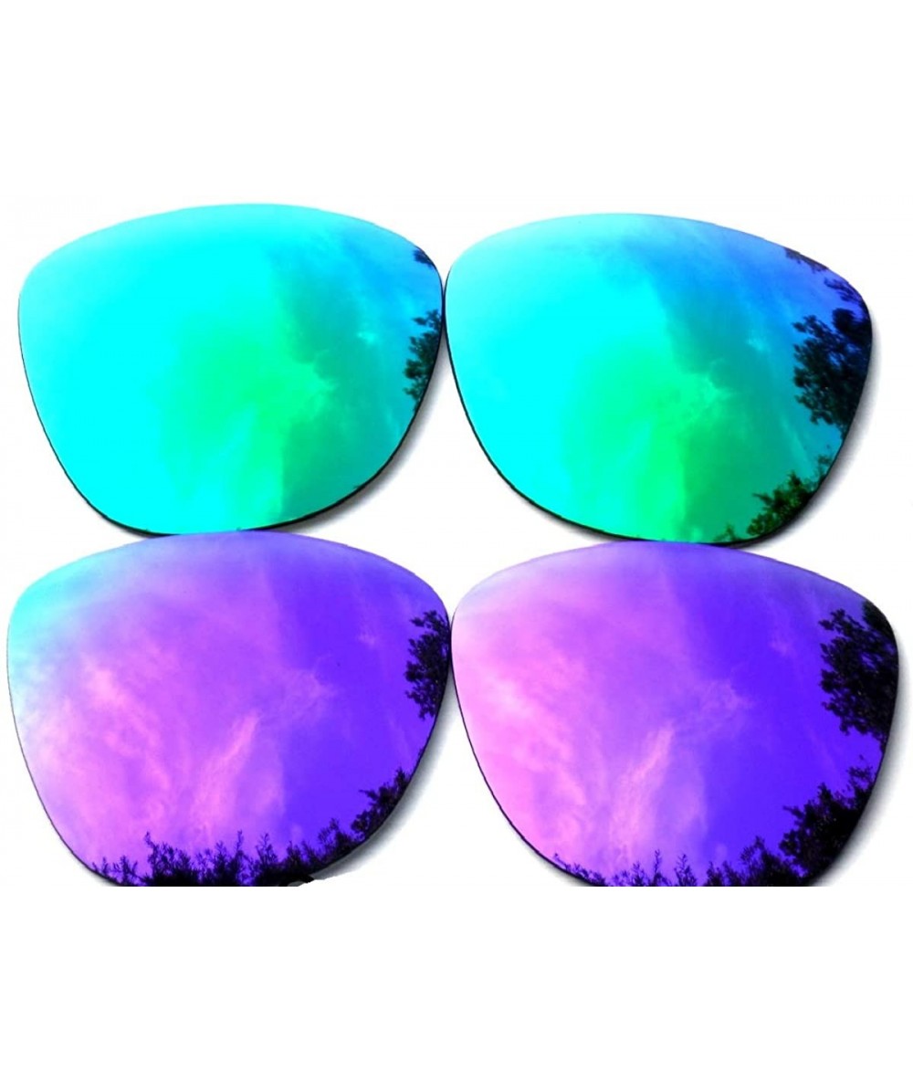 Oversized Replacement Lenses Frogskins Purple&Green Color Polarized 2 Pairs-! - Purple&green - CU125QOJ1SX $26.50