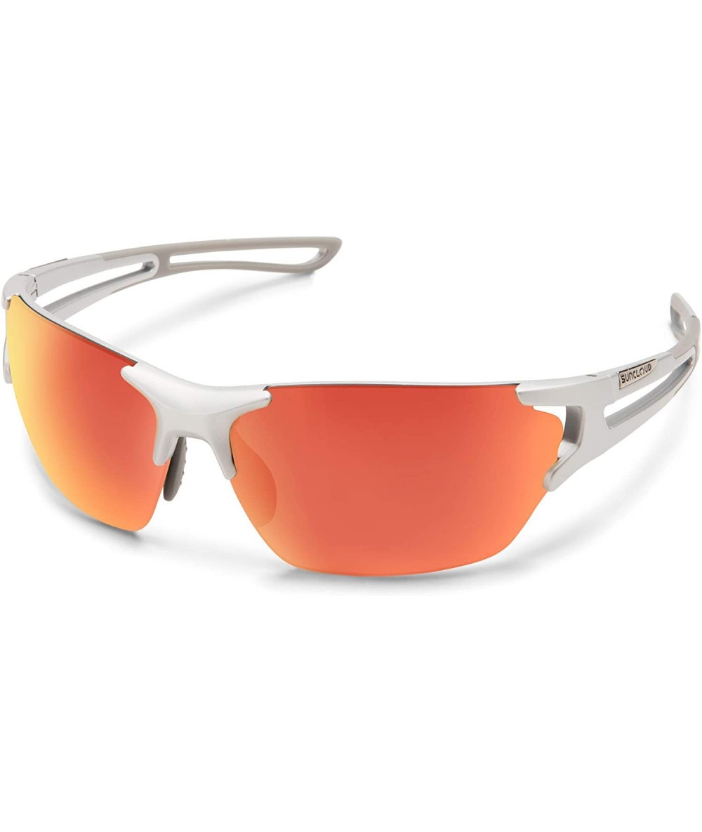 Semi-rimless Cutback Sunglasses - Silver - CL1875DQX3D $78.66