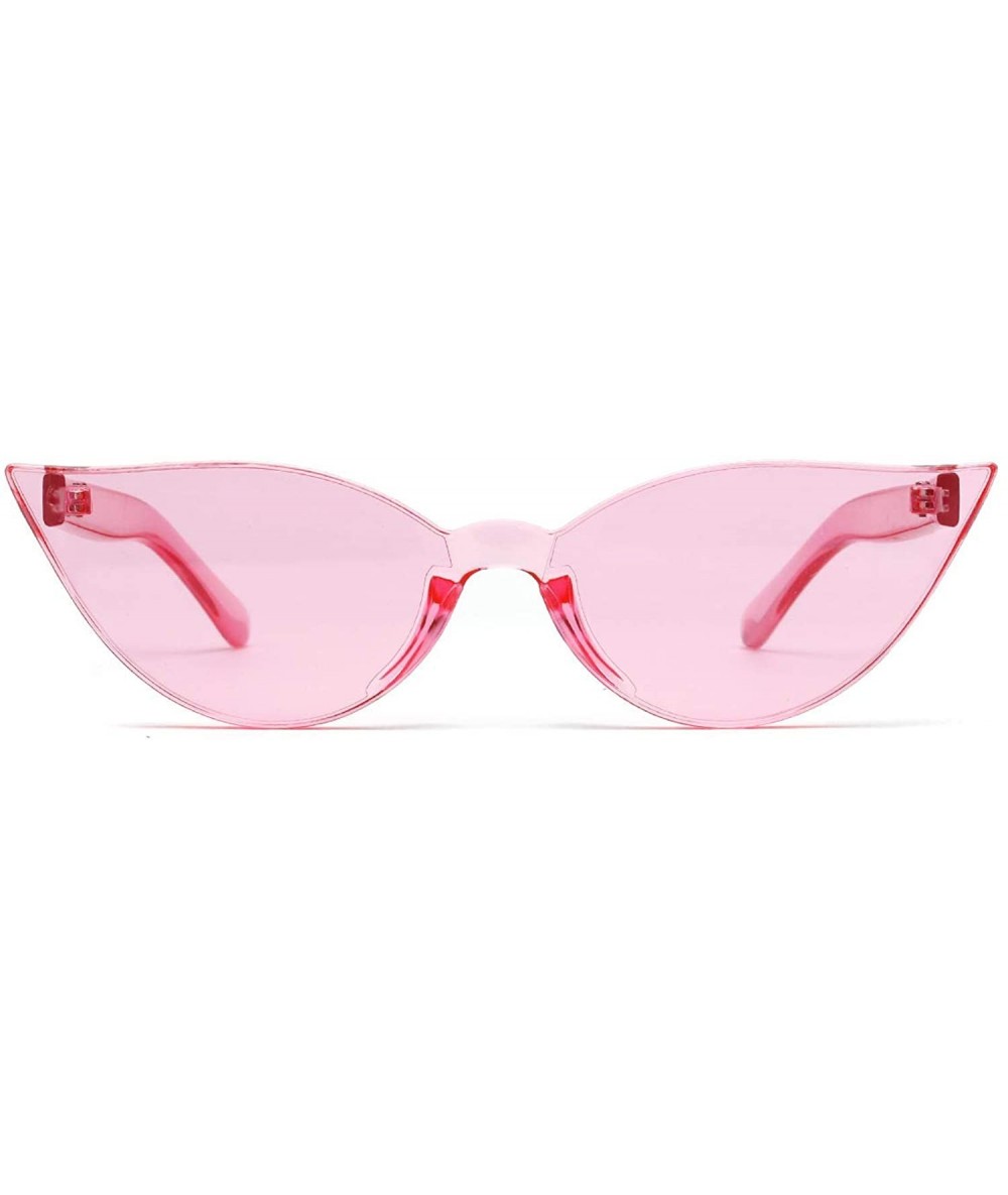 Butterfly Fashion Frameless Sunglasses Personality Glasses - Pink - CC18SRL6EWQ $24.42