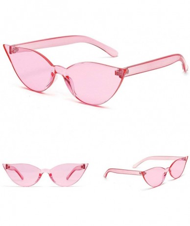 Butterfly Fashion Frameless Sunglasses Personality Glasses - Pink - CC18SRL6EWQ $24.42