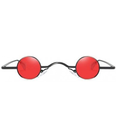 Round Hippie Round Lens Sunglasses Polarized - Steampunk 60's Style Eyewear - Red - C9196RH5QI6 $15.23