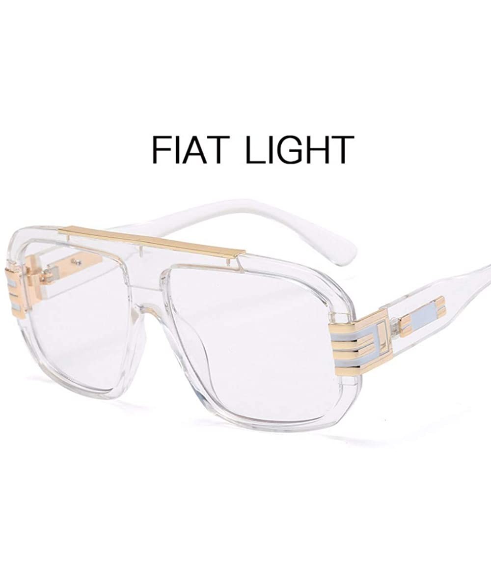 Aviator Large frame RETRO SUNGLASSES European and American Sunglasses men and women - D - CF18Q92XWER $54.51