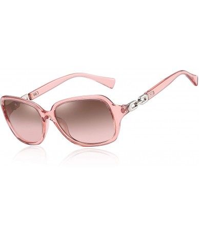 Rectangular Retro Polarized Sunglasses for Women 100% UV400 Protection Lens Driving Outdoor Eyewear - CN18ATCS8RQ $26.57