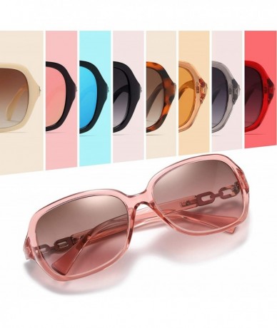 Rectangular Retro Polarized Sunglasses for Women 100% UV400 Protection Lens Driving Outdoor Eyewear - CN18ATCS8RQ $26.57