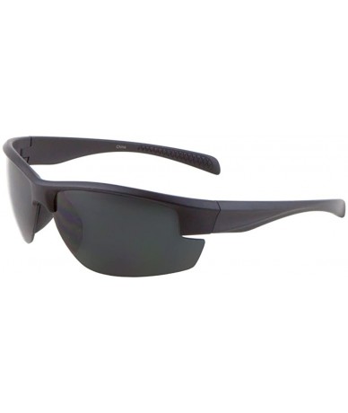 Wrap Mens Wrap Around Sunglasses Driving Motocycle Sport Eyewear (Sport-Rubberized-Black - 78mm) - CQ17Z5IAR29 $19.11