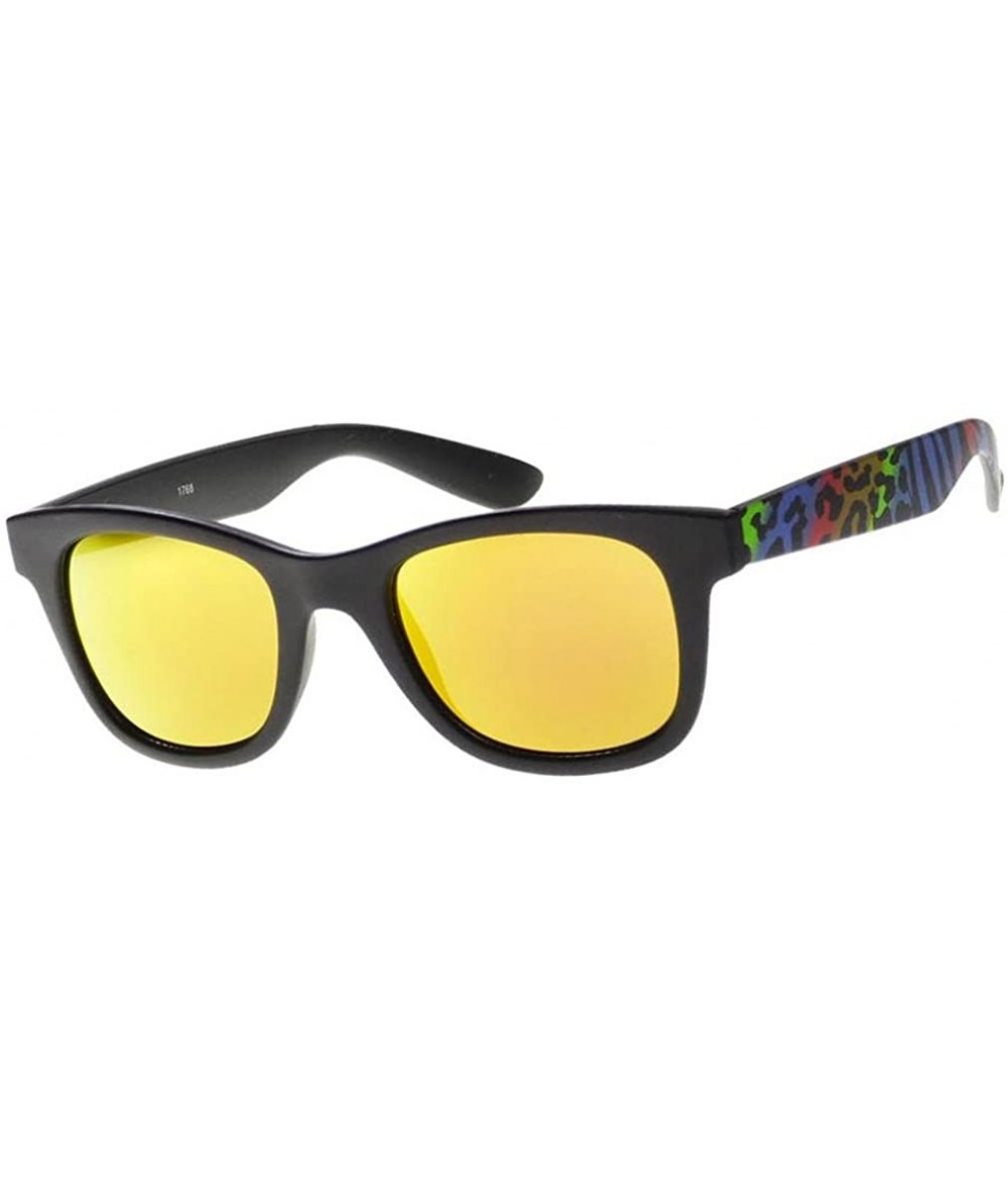 Wayfarer Wild Safari Retro Square Frame Sunglasses UV400 - CQ12E3FTQYZ $19.06