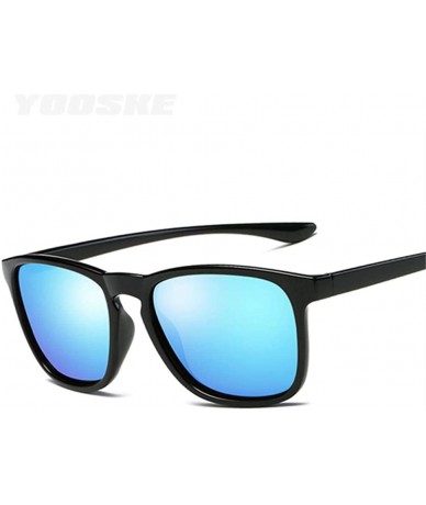 Aviator Mens Polarized Sunglasses Women Fashion Sun Glasses Blue As Picture - Matte Black - CG18YZWIDA7 $19.02