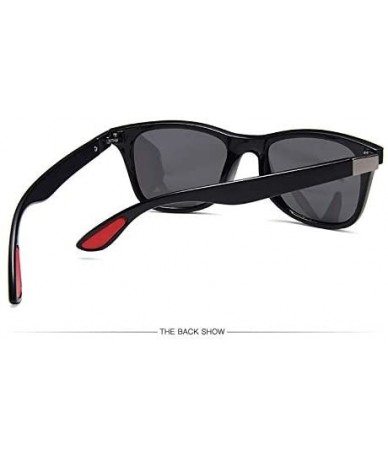 Square Classic Square Sunglasses Men Women Vintage Eyewear Driving Sun glasses - Black Grey - C5197LRO5WH $18.11