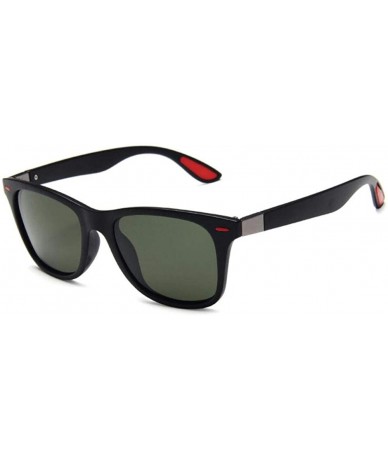 Square Classic Square Sunglasses Men Women Vintage Eyewear Driving Sun glasses - Black Grey - C5197LRO5WH $18.11